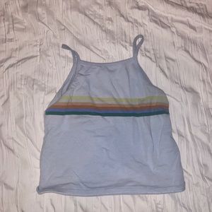 blue with stripes tank top